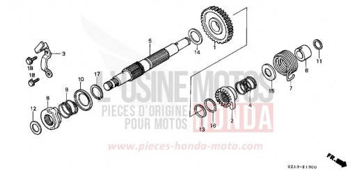 KICK STARTER SPINDLE XR250RS de 1995